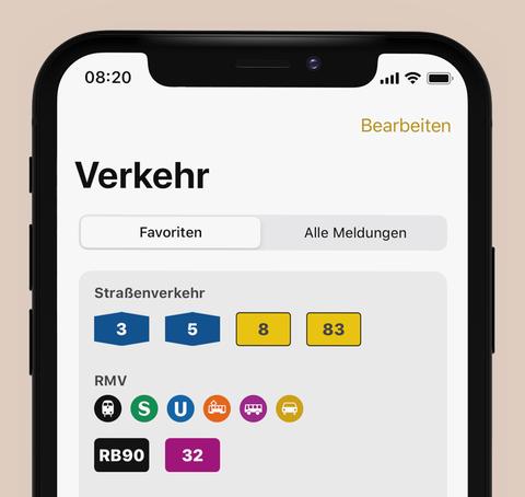 Der Verkehr in der hr1-App