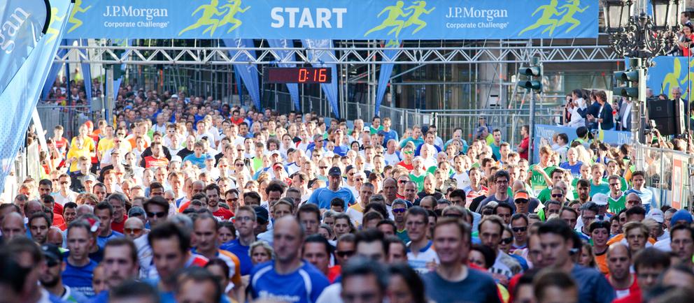 Läufer beim J.P. Morgan-Lauf