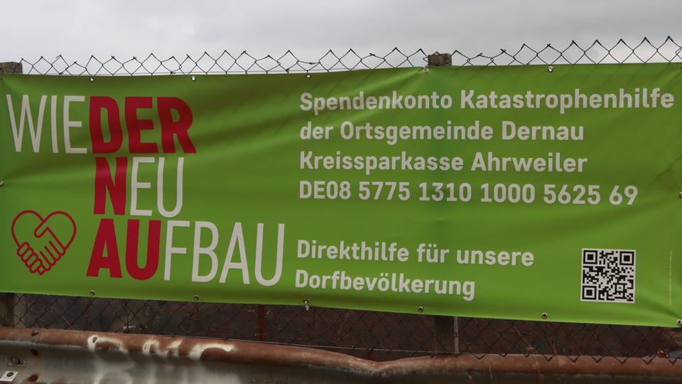 Spendenaufruf im Ahrtal