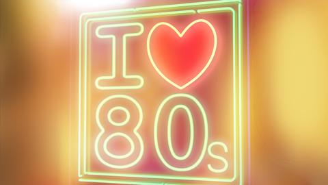 I Love 80er im Leuchtkasten