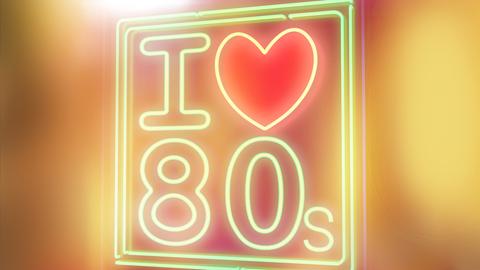 I Love 80er im Leuchtkasten