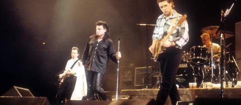 U2 1985 bei einem Konzert