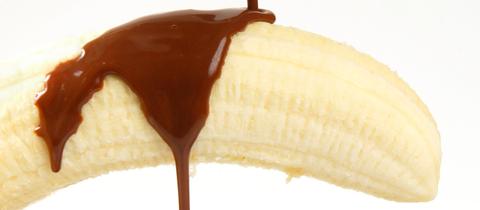 Banane mit Schokolade