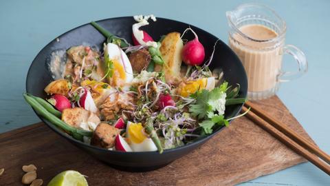 Indonesisches vegetarisches Traditonsgericht Gado Gado