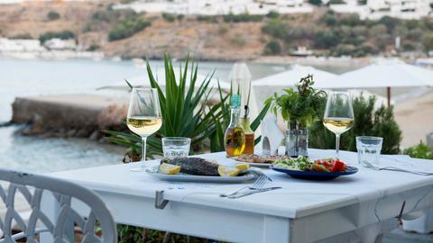 Restaurant auf der griechischen Insel Rhodos.