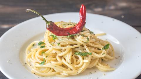 Spaghetti mit Chili