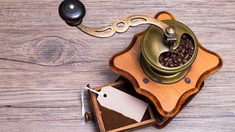 Eine Kaffeemühle