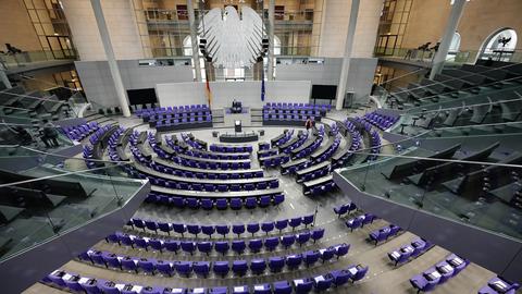 Plenarsaal im Bundestag