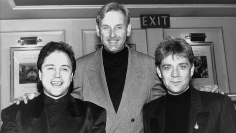 Matt Aitken, Pete Waterman und Mike Stock im Jahr 1988 (v.li.). 