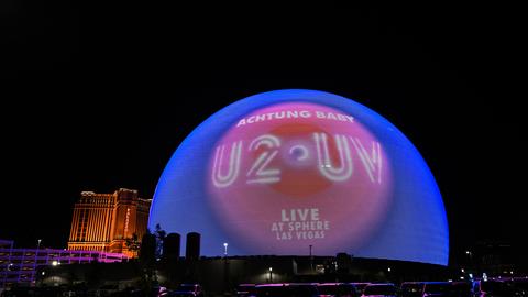 U2 haben in Las Vegas in "The Sphere" gepielt.